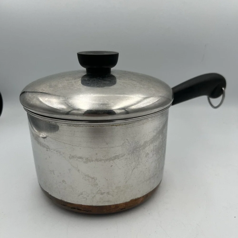 Vintage ~ Revere Ware Stainless Steel 2 QT. Sauce Pan With‎ Lid ~ USA